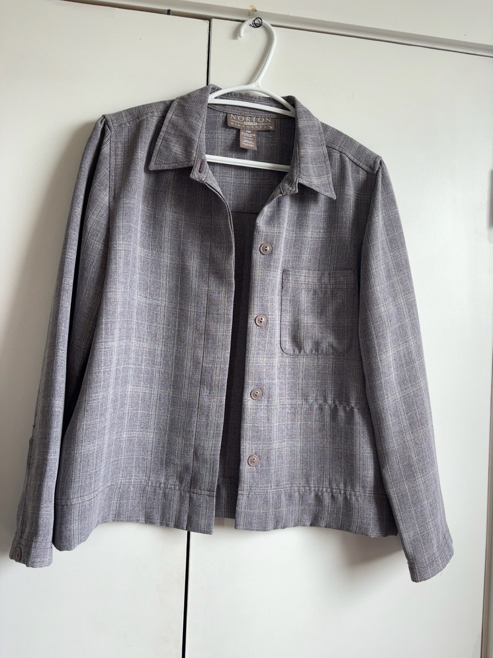 Norton McNaughton Petite Plaid Button Front Jacket